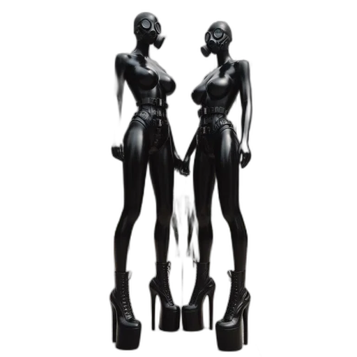 concept art, 3d render, cyberpunk, monochrome transparent PNG cut-out