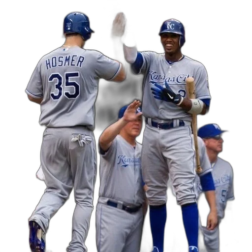 hosmer, high, fives, teammate transparent PNG cut-out