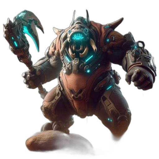 robot, weapon, creature, mask transparent PNG cut-out