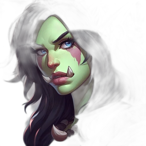 face, mask, fantasy art, photorealistic transparent PNG cut-out