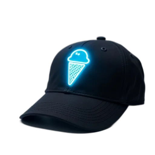 hat, vaporwave, 3d render, cyberpunk transparent PNG cut-out