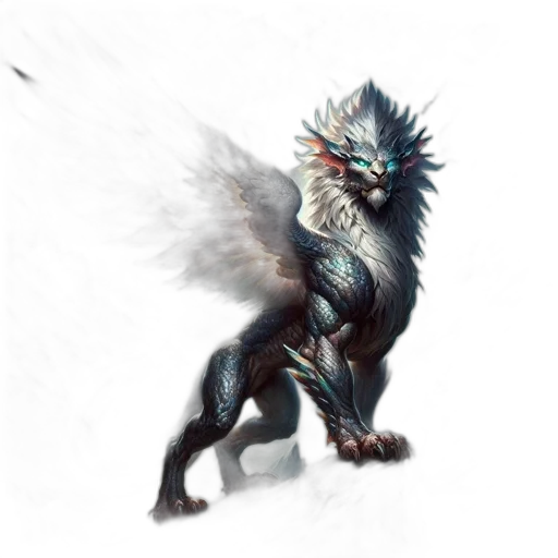 dragon, creature, animal, staff transparent PNG cut-out