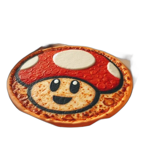 food, hat, 3d render, pizza transparent PNG cut-out