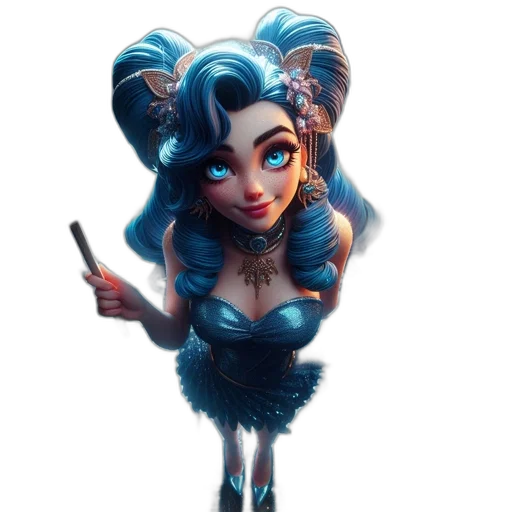 staff, dress, hair, concept art transparent PNG cut-out