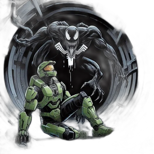 robot, concept art, comic book art, fantasy art transparent PNG cut-out