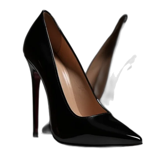 shoes, 3d render, photorealistic, dark transparent PNG cut-out