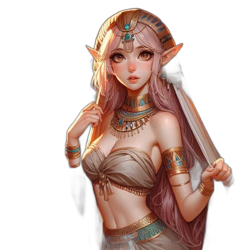 jewelry, staff, dragon, dress transparent PNG cut-out