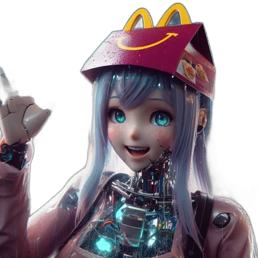 robot, food, weapon, staff transparent PNG cut-out