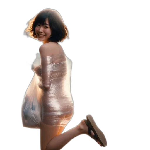 dress, jacket, creature, face transparent PNG cut-out