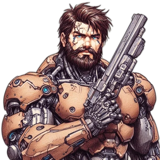 weapon, comic book art, concept art, pixel art transparent PNG cut-out
