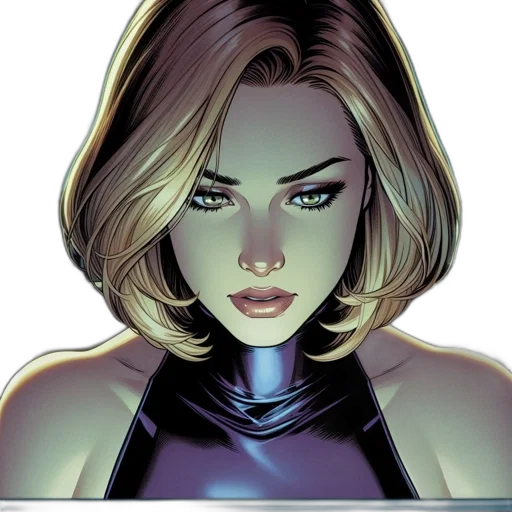 face, comic book art, concept art, cartoon transparent PNG cut-out