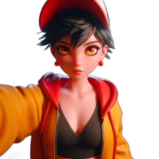 jacket, face, hat, staff transparent PNG cut-out