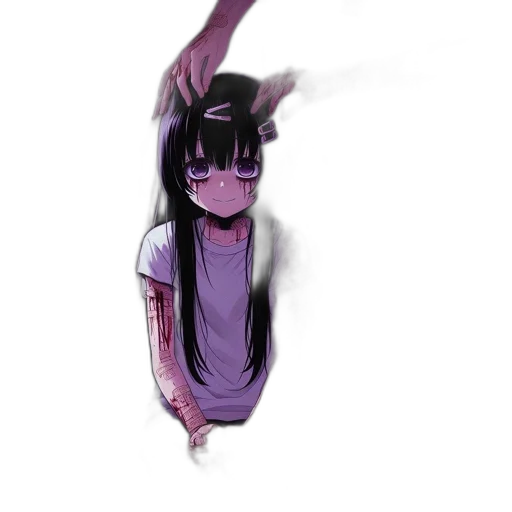 creature, hair, mask, staff transparent PNG cut-out