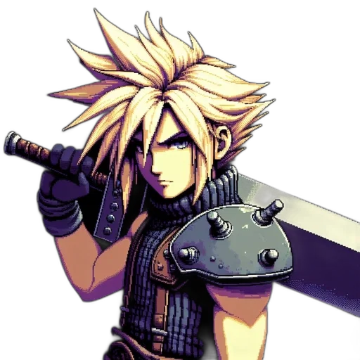 sword, weapon, staff, pixel art transparent PNG cut-out