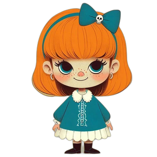 dress, staff, face, cartoon transparent PNG cut-out