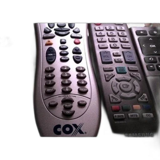 3d render, four, remote, controls transparent PNG cut-out