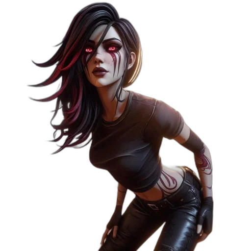 comic book art, concept art, fantasy art, cyberpunk transparent PNG cut-out