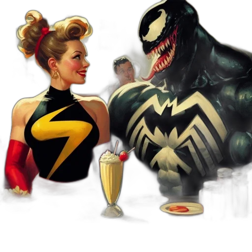 comic book art, concept art, woman, blonde transparent PNG cut-out