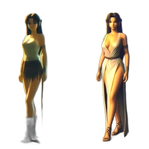 dress, 3d render, concept art, pixel art transparent PNG cut-out