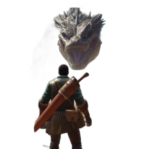 dragon, creature, weapon, mask transparent PNG cut-out