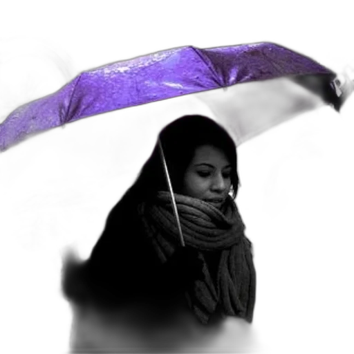 umbrella, staff, photorealistic, 3d render transparent PNG cut-out