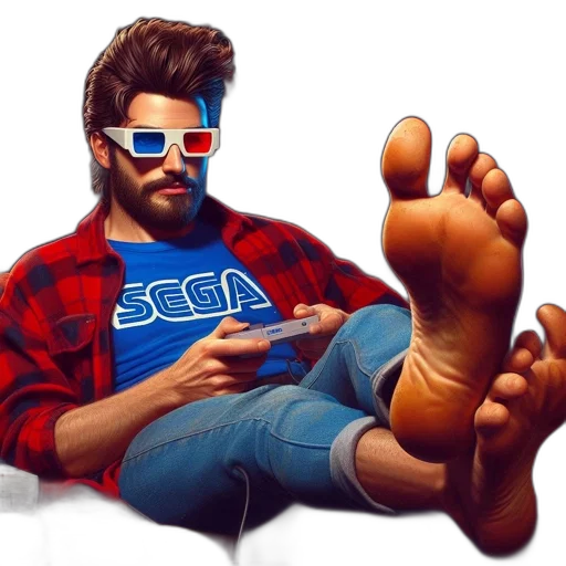 shoes, face, pixel art, photorealistic transparent PNG cut-out