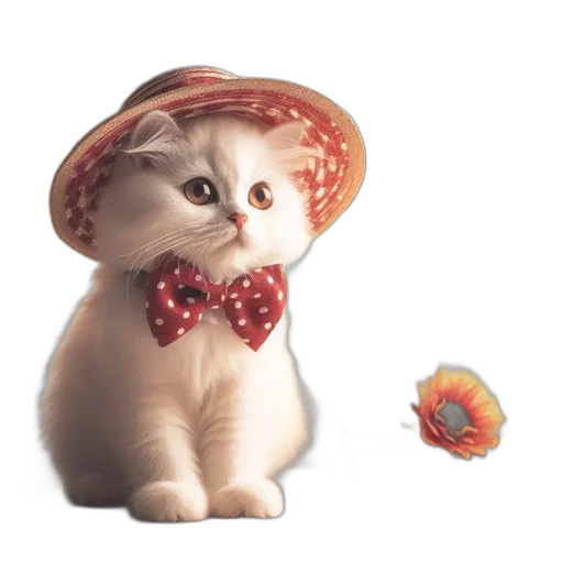 hat, flower, staff, animal transparent PNG cut-out