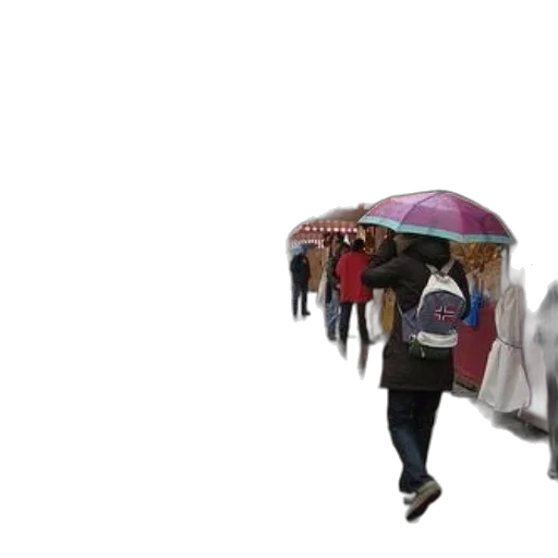umbrella, jacket, 3d render, photorealistic transparent PNG cut-out