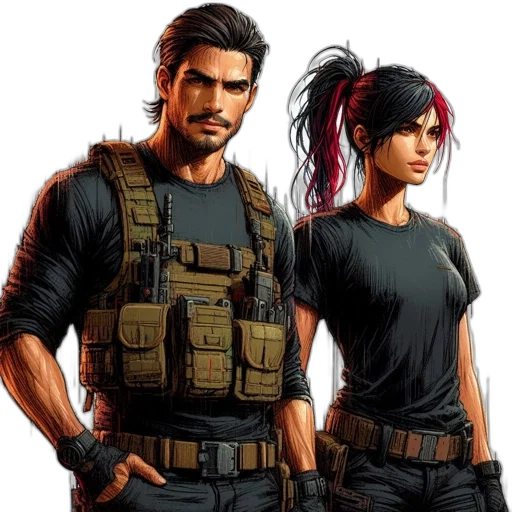 concept art, comic book art, pixel art, fantasy art transparent PNG cut-out