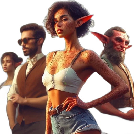 concept art, cyberpunk, comic book art, 3d render transparent PNG cut-out