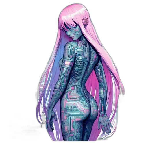 dress, robot, fantasy art, concept art transparent PNG cut-out