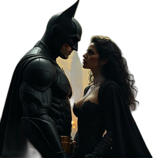 comic book art, concept art, person, batman transparent PNG cut-out