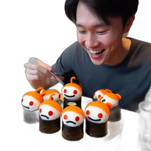 staff, food, creature, 3d render transparent PNG cut-out