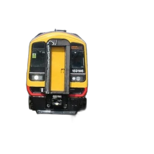 3d render, yellow, red, train transparent PNG cut-out