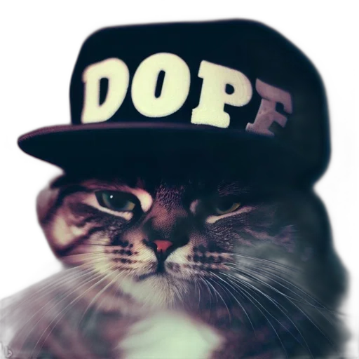 hat, animal, face, photorealistic transparent PNG cut-out