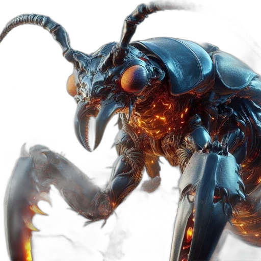 creature, dragon, animal, robot transparent PNG cut-out