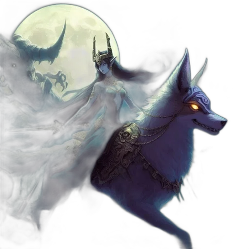 dragon, mask, creature, staff transparent PNG cut-out