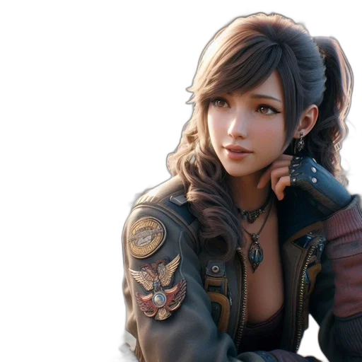 jacket, face, photorealistic, concept art transparent PNG cut-out
