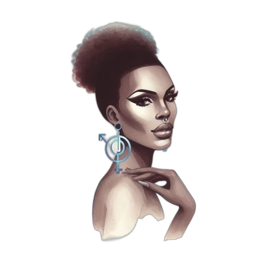 jewelry, face, concept art, photorealistic transparent PNG cut-out