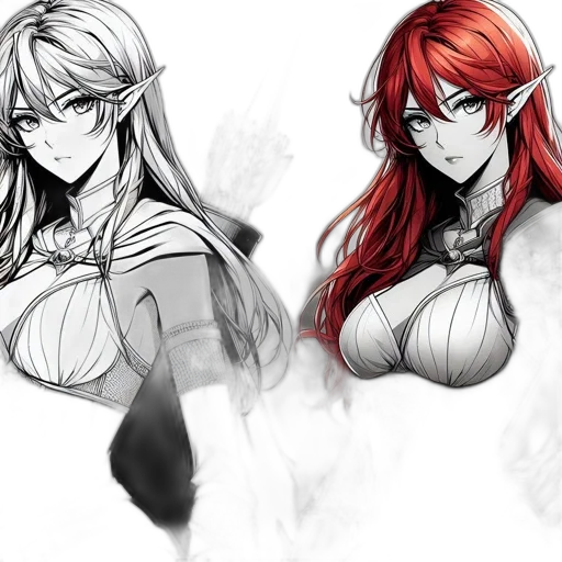 concept art, fantasy art, anime, comic book art transparent PNG cut-out