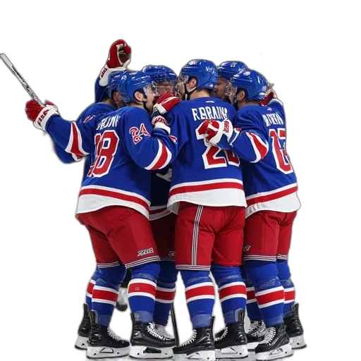rangers, celebrate, after, winning transparent PNG cut-out