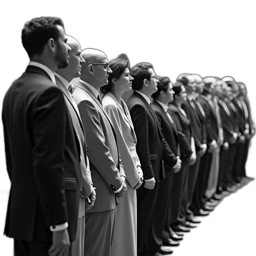 staff, black, white, photograph transparent PNG cut-out