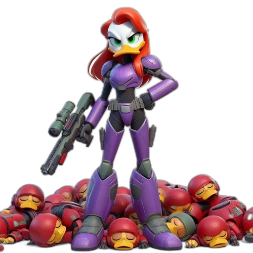 weapon, robot, concept art, 3d render transparent PNG cut-out