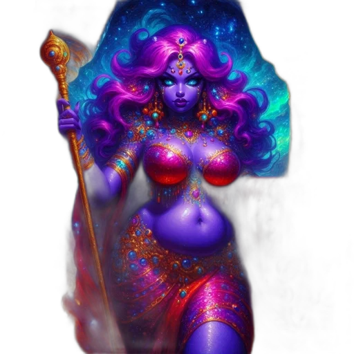 staff, dress, jewelry, fantasy art transparent PNG cut-out