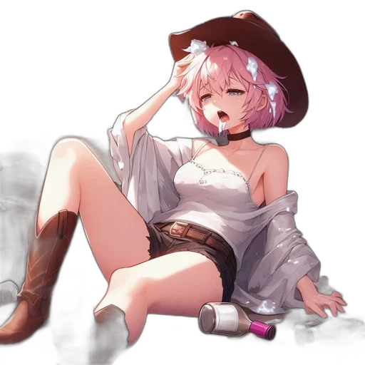 weapon, hat, dress, staff transparent PNG cut-out