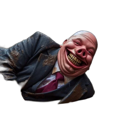 mask, face, creature, jacket transparent PNG cut-out