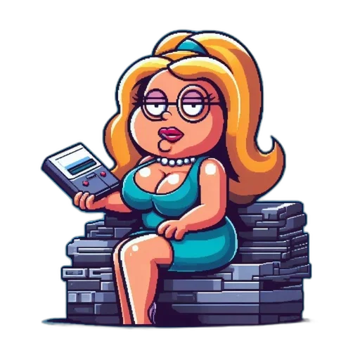 dress, jewelry, pixel art, cartoon transparent PNG cut-out