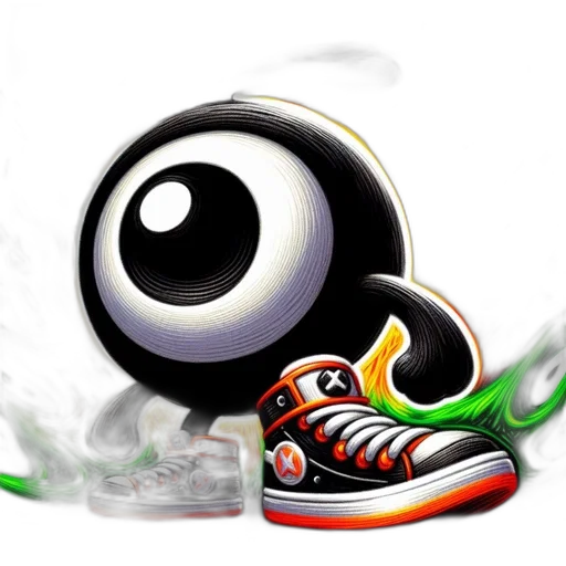 mask, weapon, staff, shoes transparent PNG cut-out