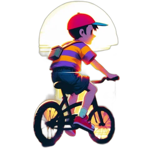 concept art, pixel art, watercolor, vaporwave transparent PNG cut-out