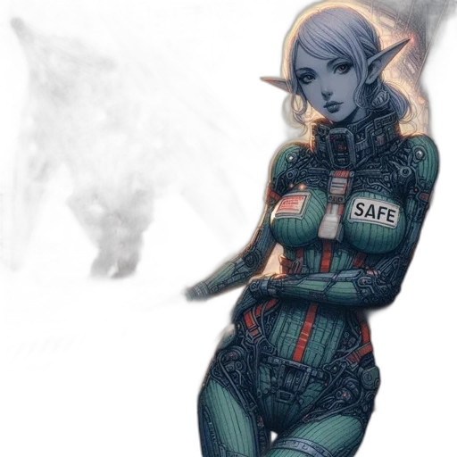 robot, dress, jacket, concept art transparent PNG cut-out
